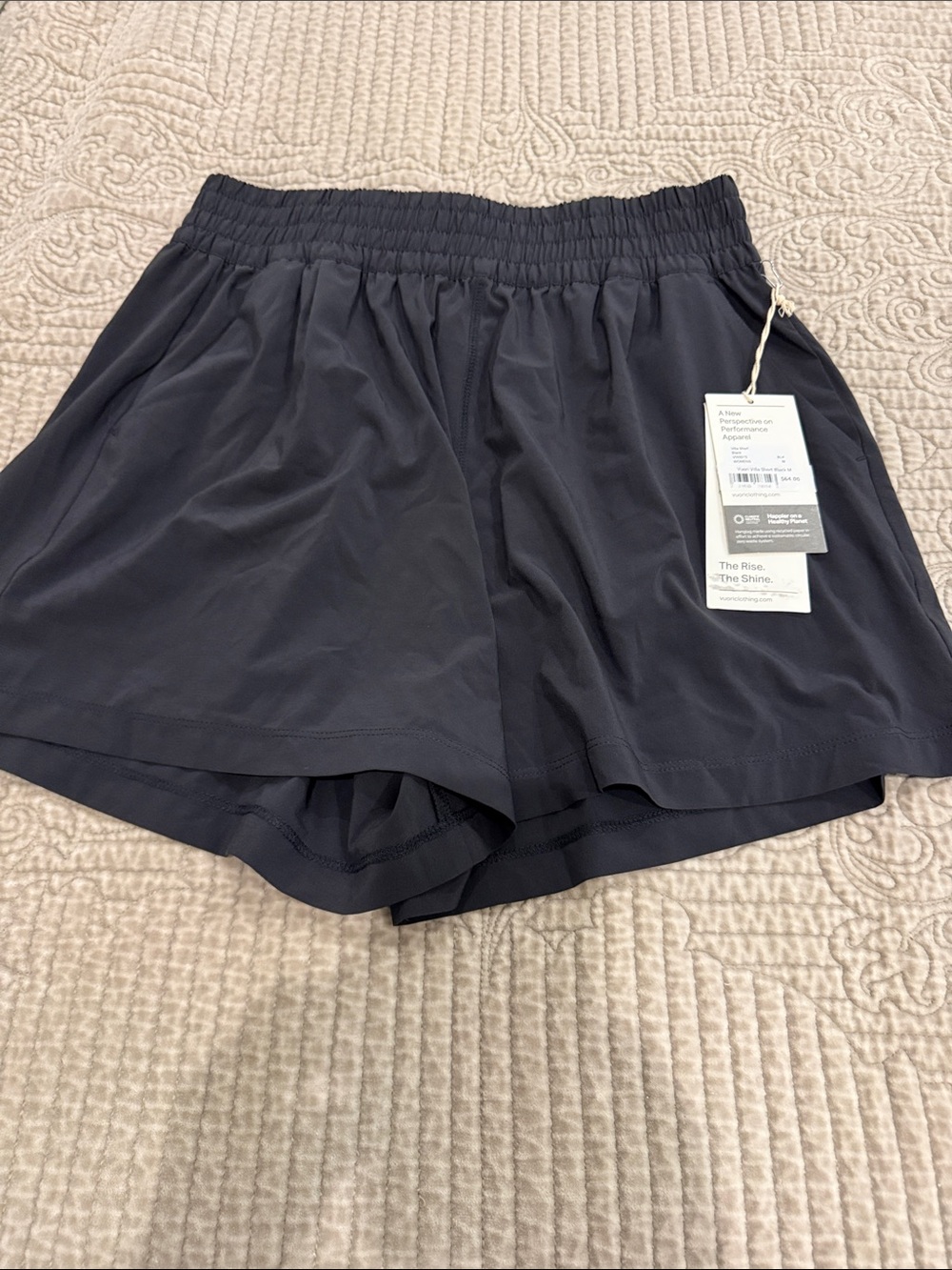Vuori Black Women's Athletic Shorts with Elastic Waist